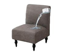 Housses de chaise d'appoint sans accoudoirs en cuir imperméable pour chaises de salle à manger sans accoudoirs, pour salon (gris clair)
