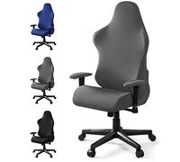 Housses de chaise de gaming, Housses de chaise de jeu Extensibles Housse Chaise Gaming Universel Housse de Chaise de Bureau Lavable Housse de Chaise pour chaise de jeu d'ordinateur, de course (Gris)