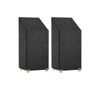 Vidaxl Housses De Chaise De Jardin 2 Pcs 8 Oeillets 65x65x110/150 Cm Pe