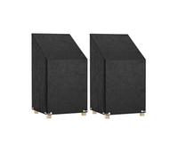 Housses de chaise de jardin 2 pcs 8 oillets 65x65x80-120 cm PE 3155386