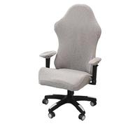 Housses de Chaise de Jeu Ergonomiques, Housse Universelle pour Dossier et Accoudoir de Siège D'ordinateur de Bureau, Protege Fauteuil Extensible, Lavable et Anti-griffures Chat(Light Gray,One Size)