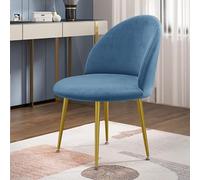 Housses De Chaise De Maquillage en Bec De Canard 2/4/6 Pièces, Housse De Chaise De Salle à Manger à Dossier Bas en Velours à Fond Rond, Petite Housse De Siège à Haute é(Size:6 Pack,Color:Bleu Royal)