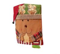 Housses de chaise de Noël bonhomme de neige Père Noël et renne pour salle à manger, offrant un look festif et une protection contre les déversements (Clu)