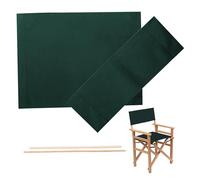 Housses de Chaise de réalisateur, Housses Remplacement pour siège et Dossier en Toile avec bâton en Bois pour réalisateur Vert
