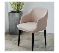Housses De Chaise De Salle À Manger À Dossier Incurvé, Tissu Extensible, Design Moderne du Milieu du Siècle, Protection Élastique Amovible for La Maison, Le Bureau, Le Café(Beige,Six)