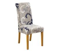 Housses de Chaise de Salle à Manger Amovible Housses de Chaise Salle a Manger Universel Extensibles Couverture de Chaise Une Vie Simple 6 pièces