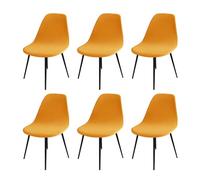 Housses de Chaise de Salle à Manger Extensible en Velours, Lot de 2/4/6, Housse de Chaise de Salle à Manger, Housse de Chaise de Cuisine Élastique, Housse de Chaise de Bureau Lavable, Or, 6 Pièces