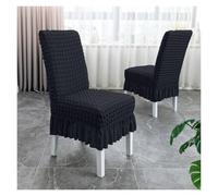 Housses De Chaise De Salle À Manger Extensibles Et Lavables, Universelles Et Amovibles, For Chaises De Banquet En Bois, Protection Indéchirable For La Maison, L'hôtel Et Les Événements(Black)