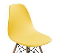 Housses De Chaise De Salle À Manger Modernes du Milieu du Siècle Housses De Chaise À Coque 2/4/6 Pièces Protecteurs De Chaise À Dossier Incurvé Très Extensibles pour Cuisine, Salon, Hôtel(19,2pcs)