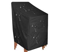 Housses de chaise d'extérieur - Protections de siège imperméables et robustes, housses empilables Oxford 210D | Housse résistante aux UV et à la poussière pour chaise de patio, meubles de jardin pour