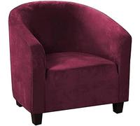 Housses de Chaise en Velours pour fauteuils, Chaise de Club très Extensible, Housse de Fauteuil résistant à l'usure, Housse Difficile à Piller pour Bar, comptoir(Wine Red)