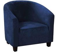 Housses de Chaise en Velours pour fauteuils, Chaise de Club très Extensible, Housse de Fauteuil résistant à l'usure, Housse Difficile à Piller pour Bar, comptoir(Navy)