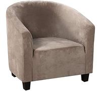 Housses de Chaise en Velours pour fauteuils, Chaise de Club très Extensible, Housse de Fauteuil résistant à l'usure, Housse Difficile à Piller pour Bar, comptoir(Brown)