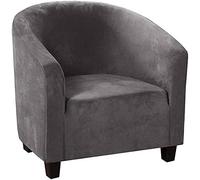 Housses de Chaise en Velours pour fauteuils, Chaise de Club très Extensible, Housse de Fauteuil résistant à l'usure, Housse Difficile à Piller pour Bar, comptoir(Gray)