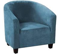 Housses de Chaise en Velours pour fauteuils, Chaise de Club très Extensible, Housse de Fauteuil résistant à l'usure, Housse Difficile à Piller pour Bar, comptoir(Blue)