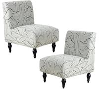 Housses De Chaise Extensibles En Chenille Sans Accoudoirs, Lot De 2, Housses Décoratives Ultra-douces Et Épaisses For Salon Et Chambre, Protection De Meubles Lavable En Machine(Green,Set of 2)