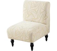 Housses De Chaise Extensibles En Chenille Sans Accoudoirs, Lot De 2, Housses Décoratives Ultra-douces Et Épaisses For Salon Et Chambre, Protection De Meubles Lavable En Machine(Beige,Set of 1)