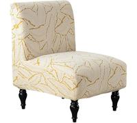 Housses De Chaise Extensibles En Chenille Sans Accoudoirs, Lot De 2, Housses Décoratives Ultra-douces Et Épaisses For Salon Et Chambre, Protection De Meubles Lavable En Machine(Yellow,Set of 1)