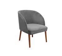 Housses de chaise extensibles en velours, dossier rond avec accoudoirs, 2/4/6 pièces, housse de chaise de salle à manger, fauteuil scandinave, housse de chaise de cuisine ou de salle à manger(Gray Gri