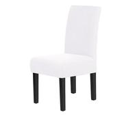 Housses de chaise extensibles, Les housses de chaise salle à manger extensibles comportent des protections antidérapantes en tissu Parsons for la réception du bureau salon(White)