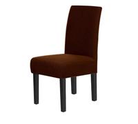 Housses de chaise extensibles, Les housses de chaise salle à manger extensibles comportent des protections antidérapantes en tissu Parsons for la réception du bureau salon(Dark Brown)