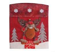 Housses de chaise festives conçues avec des thèmes du Père Noël, du bonhomme de neige et des rennes, pour créer une atmosphère joyeuse pendant les fêtes de Noël (H-YT84)