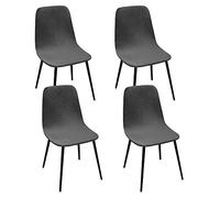 Housses de Chaise Housse de Chaise Extensible en Velours Moderne du Milieu du siècle for Chaise de Salle à Manger, Housse de Protection for Chaise d'appoint sans accoudoirs