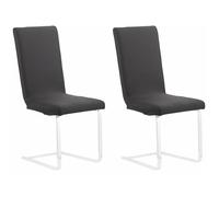 Housses de chaise - Infactory - Lot de 2 - Extensibles - Écologiques - Noires