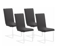 Housses de chaise - Infactory - Lot de 4 - Extensibles - Écologiques - Noir