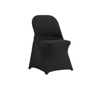 Housses de Chaise Pliantes en Elasthanne Extensible 100PCS pour Mariage Fête Noir