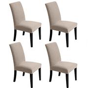 Housses de chaise pour salle à manger - Housses de chaise extensibles pour décoration de siège sans accoudoirs, amovibles, lavables, élastiques, universelles, en élasthanne solide