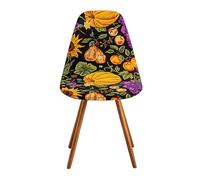 Housses de Chaise Salle à Manger Scandinave Housse de Chaise de Forme incurvée Housses de Chaise Extensibles Lot de 2 Plantes de Noël