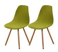 Housses de Chaise scandinave Stretch Housses de Chaise de Salle à Manger Couvre de Chaise scandinave pour Cuisine Salon Lot de 2 Vert jaunâtre