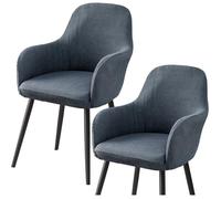 Housses de chaise stretch gris fonc avec accoudoirs lot de 2 lastiques idales pour salle manger salon ou gris HOUSSE DE CHAISE