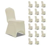 Vidaxl Housses Ã©Lastiques De Chaise Crã¿Me 18 Pcs