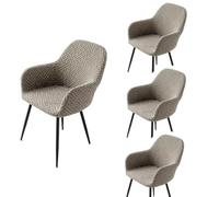 Housses de Chaise1/2/4 Lot de Housse de Fauteuil Scandinave Extensible | Extensible Amovibles et Lavables, Housses Chaise Salle a Manger Jacquard pour Mariage Salon Hôtel Restaurant(G,4PCS)