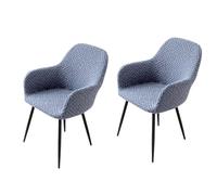 Housses de Chaise1/2/4 Lot de Housse de Fauteuil Scandinave Extensible | Extensible Amovibles et Lavables, Housses Chaise Salle a Manger Jacquard pour Mariage Salon Hôtel Restaurant(J,2PCS)