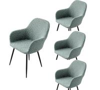 Housses de Chaise1/2/4 Lot de Housse de Fauteuil Scandinave Extensible | Extensible Amovibles et Lavables, Housses Chaise Salle a Manger Jacquard pour Mariage Salon Hôtel Restaurant(A,4PCS)