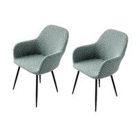 Housses de Chaise1/2/4 Lot de Housse de Fauteuil Scandinave Extensible | Extensible Amovibles et Lavables, Housses Chaise Salle a Manger Jacquard pour Mariage Salon Hôtel Restaurant(A,2PCS)