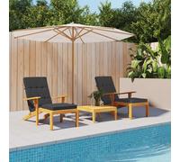 Housses de chaises longues 2 pcs. noir tissu Oxford