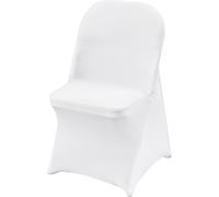 Housses de chaises SucceBuy en Élasthanne élastique, housse de chaise universelle, housse amovible et lavable, pour mariages, fêtes, banquets, soirées, célébrations, repas (100 pièces, blanc)