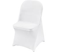 Housses de chaises SucceBuy en Élasthanne élastique, housse de chaise universelle, housse amovible et lavable, pour mariages, fêtes, banquets, soirées, célébrations, repas (50 pièces, blanc)
