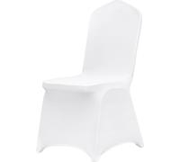 Housses de chaises SucceBuy en Élasthanne élastique pour chaises pliantes, forme universelle, amovibles et lavables. 200 pièces, blanc, pour les mariages, les fêtes et plus encore