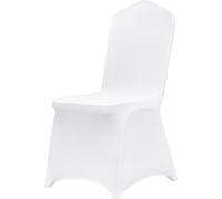 Housses de chaises SucceBuy en spandex élastique pour chaises pliantes, housses universelles, amovibles et lavables pour mariages, banquets, fêtes, repas (150 pièces, blanc)