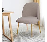 Housses De Chaises Universal Round Back 4 Pièces - en Velour Élastique pour Intérieur & Extérieur Idéal pour Mariage, Décoration Maison, Hôtel, Salon, Salle À Manger(Brown,1pcs)