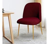 Housses De Chaises Universal Round Back 4 Pièces - en Velour Élastique pour Intérieur & Extérieur Idéal pour Mariage, Décoration Maison, Hôtel, Salon, Salle À Manger(Burgundy,1pcs)