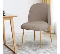 Housses De Chaises Universal Round Back 4 Pièces - en Velour Élastique pour Intérieur & Extérieur Idéal pour Mariage, Décoration Maison, Hôtel, Salon, Salle À Manger(Khaki,1pcs)
