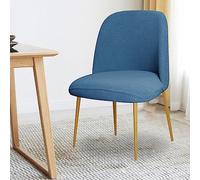 Housses De Chaises Universal Round Back 4 Pièces - en Velour Élastique pour Intérieur & Extérieur Idéal pour Mariage, Décoration Maison, Hôtel, Salon, Salle À Manger(Dusty Blue,1pcs)