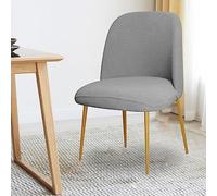 Housses De Chaises Universal Round Back 4 Pièces - en Velour Élastique pour Intérieur & Extérieur Idéal pour Mariage, Décoration Maison, Hôtel, Salon, Salle À Manger(Light Grey,1pcs)
