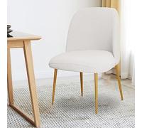 Housses De Chaises Universal Round Back 4 Pièces - en Velour Élastique pour Intérieur & Extérieur Idéal pour Mariage, Décoration Maison, Hôtel, Salon, Salle À Manger(Ivory,1pcs)